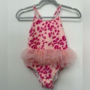 Tucker + Tate Leopard Print Tutu One Piece Swimsuit